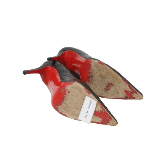 Christian Louboutin Women Kate Pumps US9 EU39 Brown Crocodile 100MM Heel Pointed - Picture 10 of 10